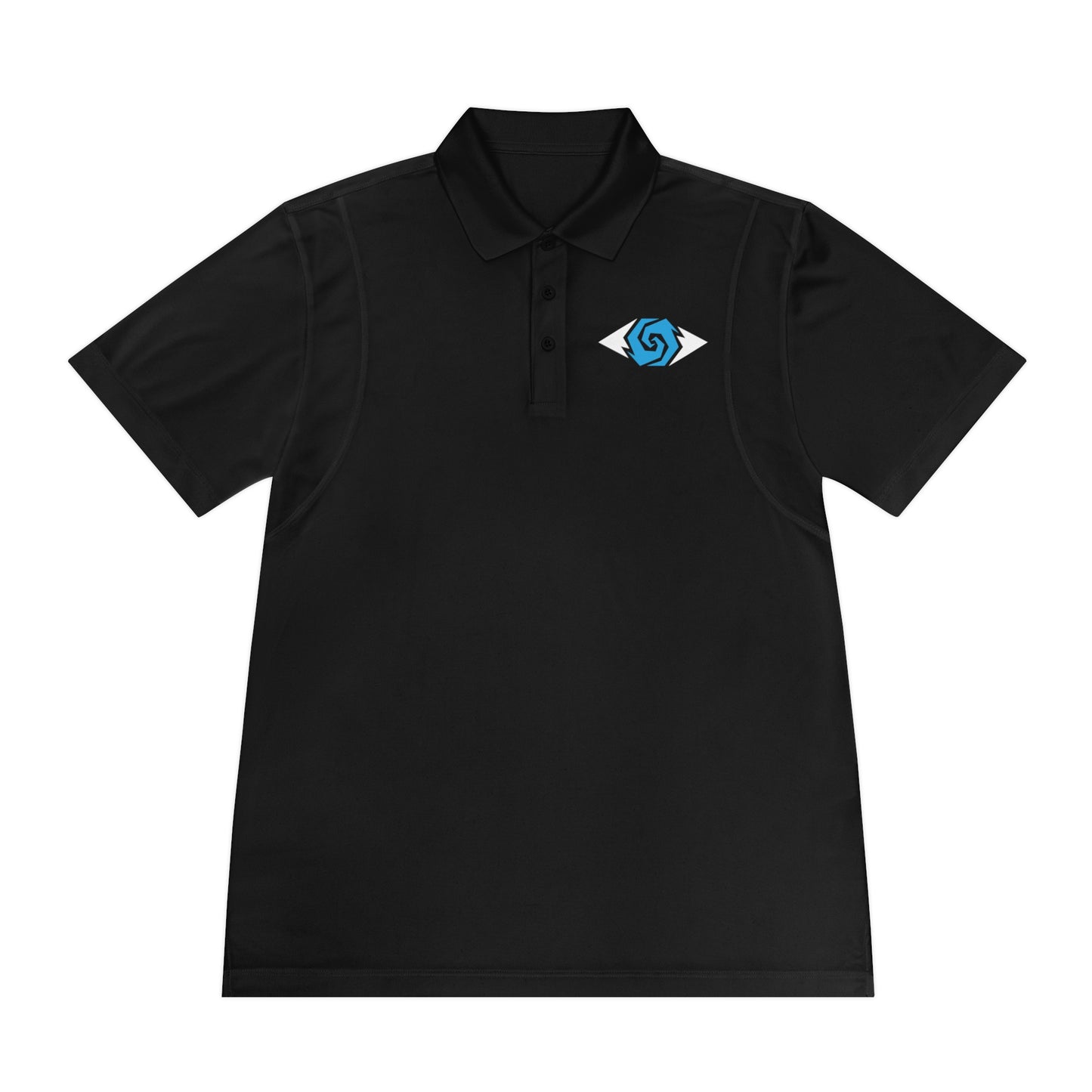 Illuminati - White/Sapphire Eye Polo Shirt (Embroidery)