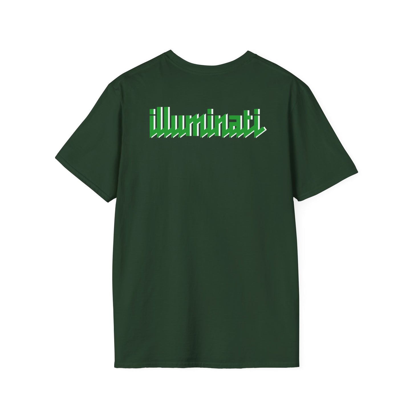 Illuminati - White/Emerald Eye Logo Tee