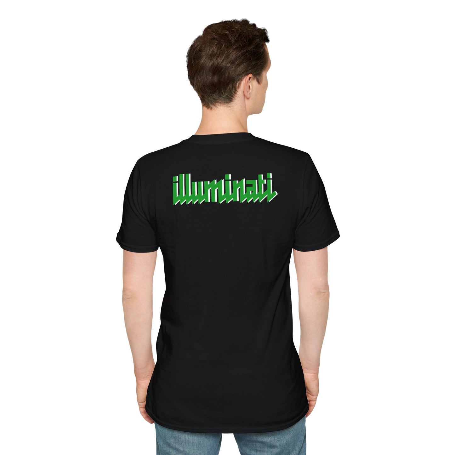 Illuminati - White/Emerald Eye Logo Tee