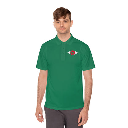 Illuminati -  White/Ruby Polo Shirt (Embroidery)