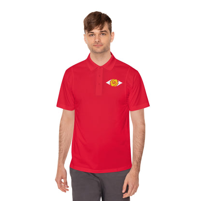 Illuminati -  White/Amber Eye Polo Shirt (Embroidery)