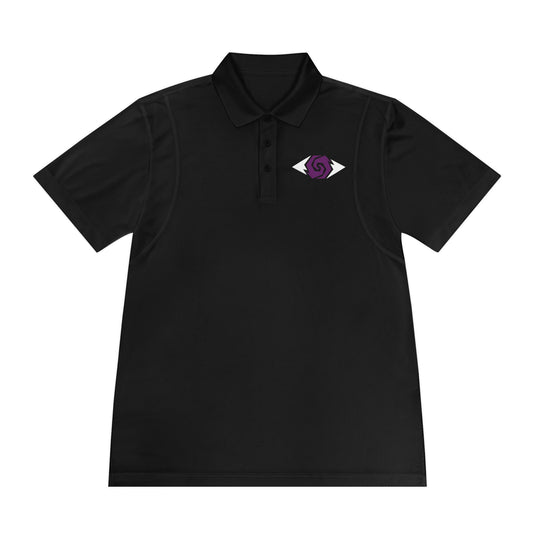 Illuminati -  White/Amethyst Polo Shirt (Embroidery)