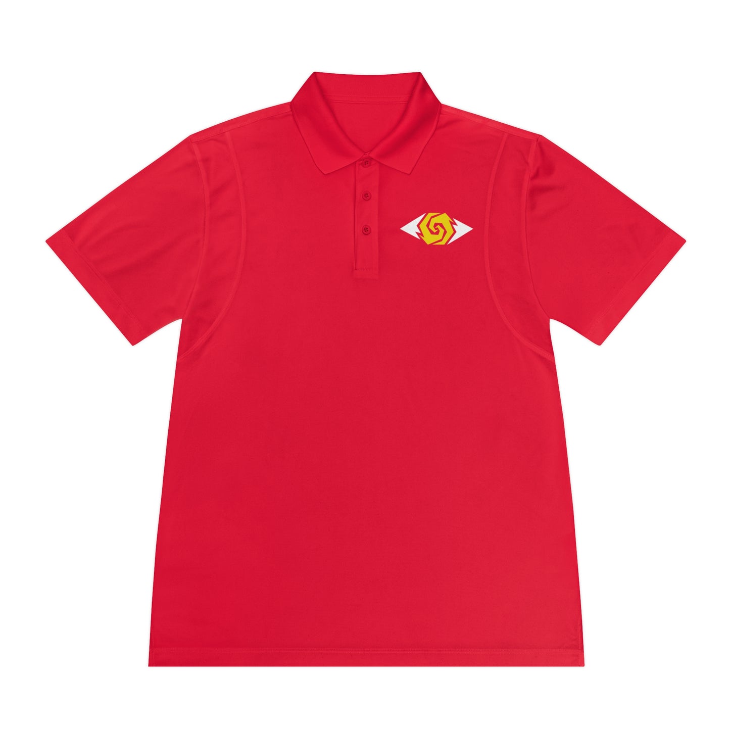 Illuminati -  White/Amber Eye Polo Shirt (Embroidery)