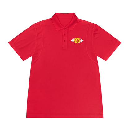 Illuminati -  White/Amber Eye Polo Shirt (Embroidery)