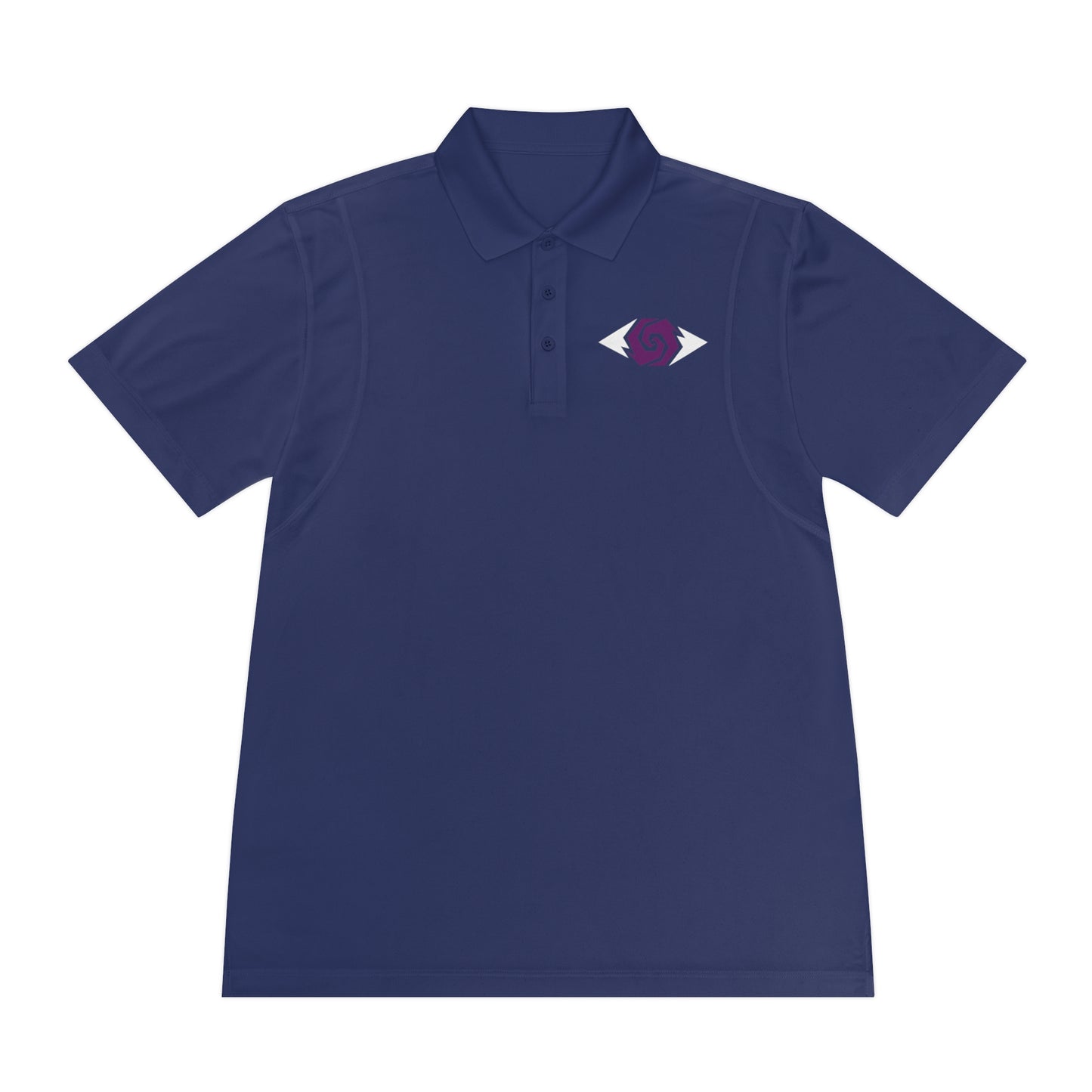 Illuminati -  White/Amethyst Polo Shirt (Embroidery)