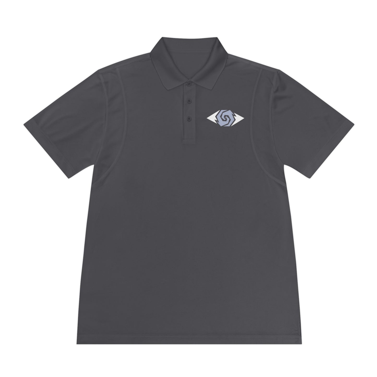 Illuminati -  White/Steel Polo Shirt (Embroidery)