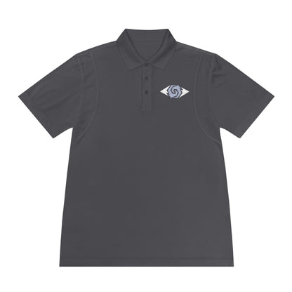 Illuminati -  White/Steel Polo Shirt (Embroidery)