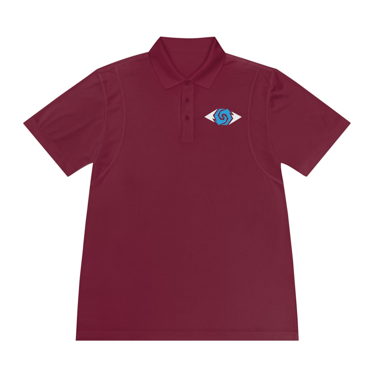 Illuminati -  White/Sapphire Eye Polo Shirt (Embroidery)