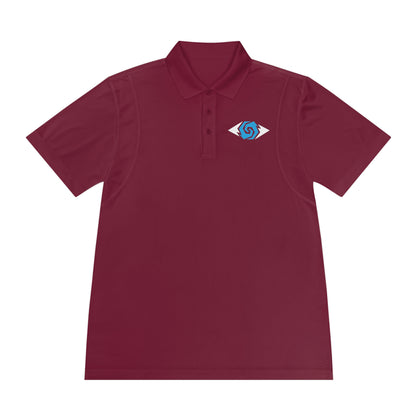 Illuminati -  White/Sapphire Eye Polo Shirt (Embroidery)