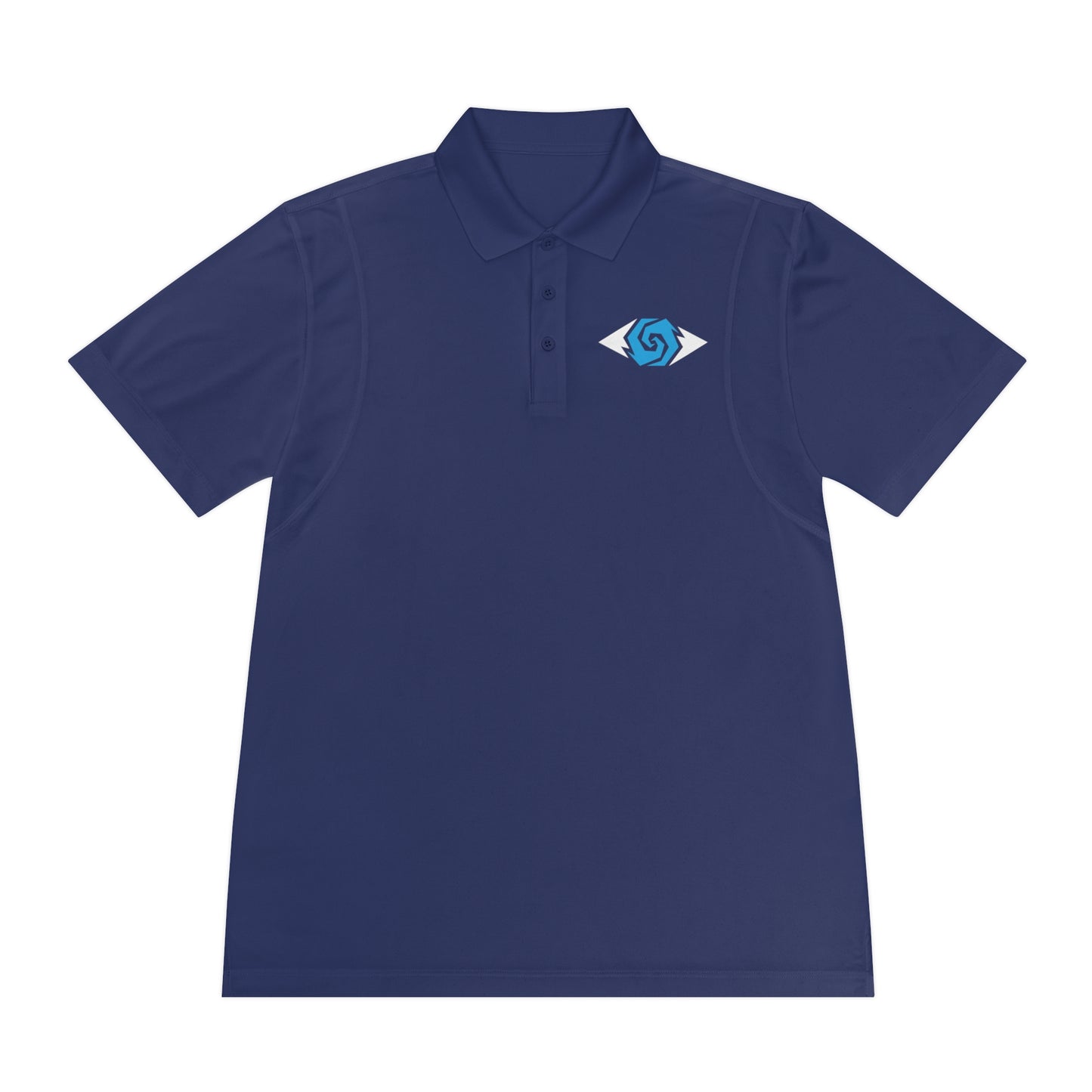 Illuminati -  White/Sapphire Eye Polo Shirt (Embroidery)
