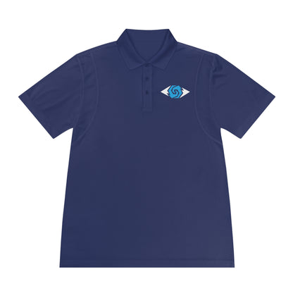 Illuminati -  White/Sapphire Eye Polo Shirt (Embroidery)