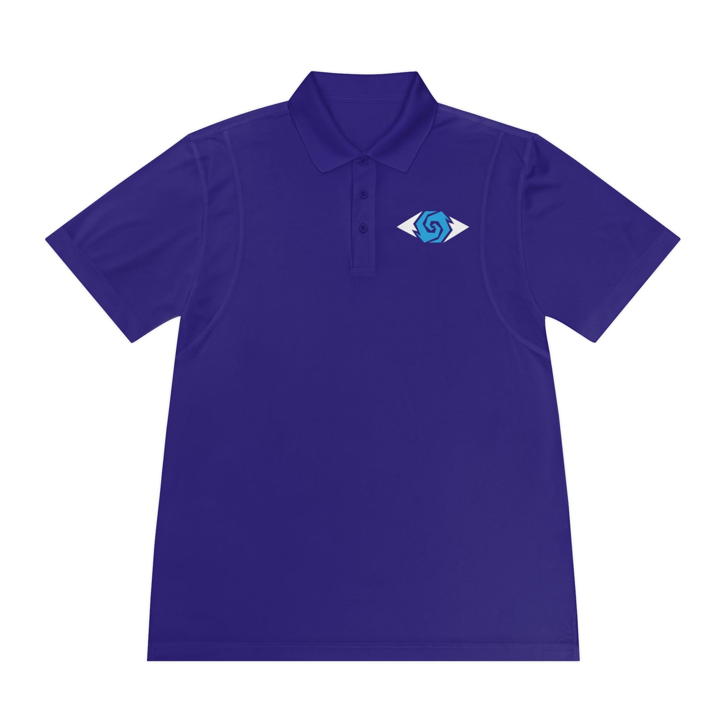 Illuminati -  White/Sapphire Eye Polo Shirt (Embroidery)