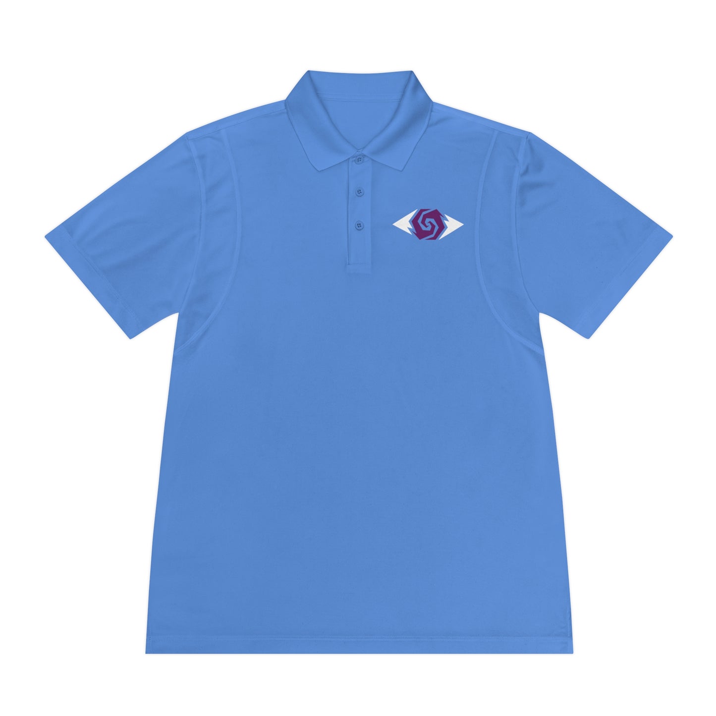 Illuminati -  White/Amethyst Polo Shirt (Embroidery)