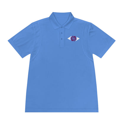 Illuminati -  White/Amethyst Polo Shirt (Embroidery)
