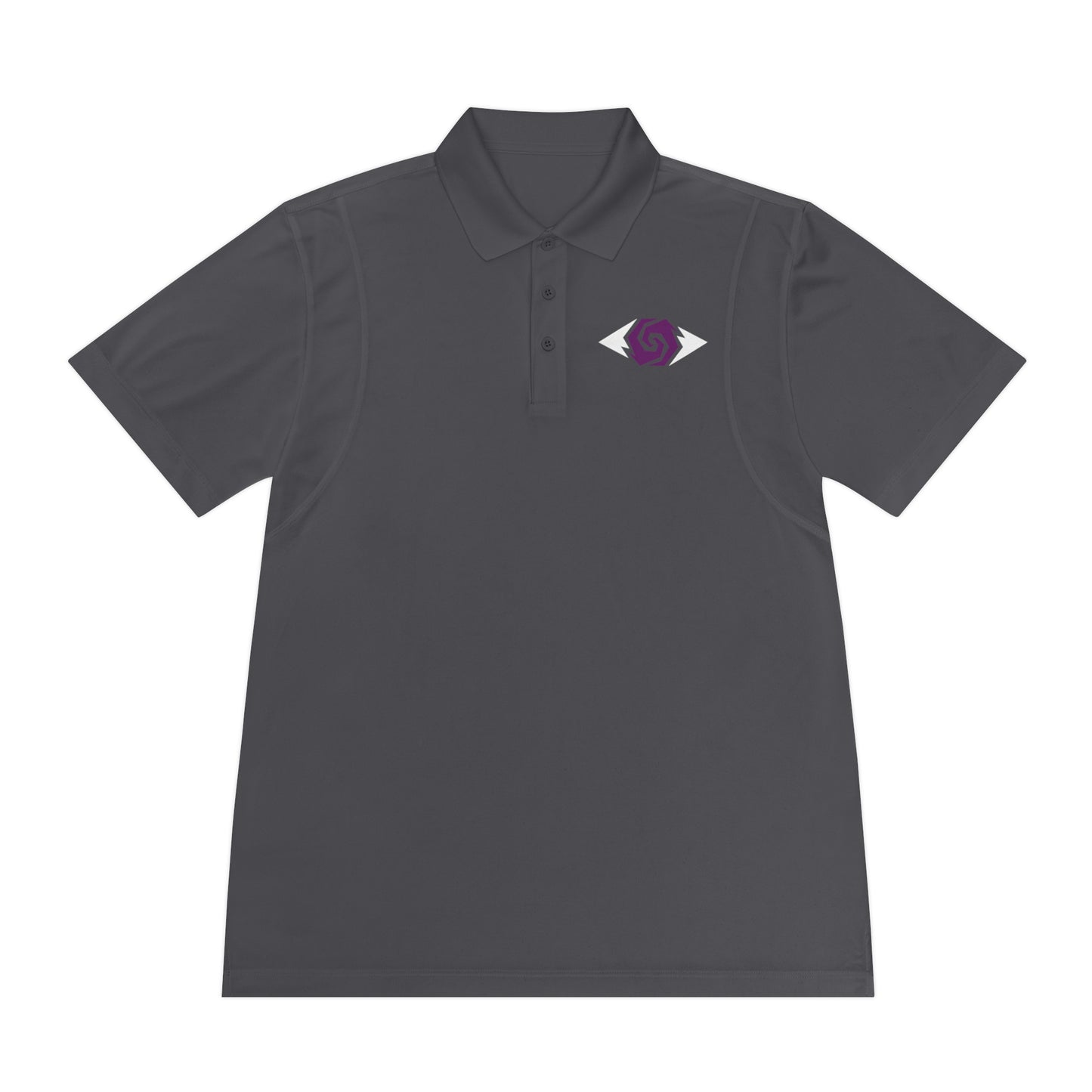 Illuminati -  White/Amethyst Polo Shirt (Embroidery)