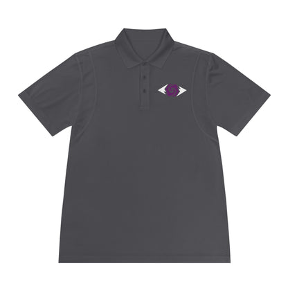 Illuminati -  White/Amethyst Polo Shirt (Embroidery)