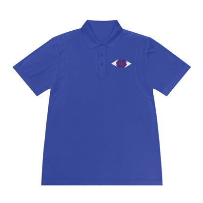 Illuminati -  White/Amethyst Polo Shirt (Embroidery)