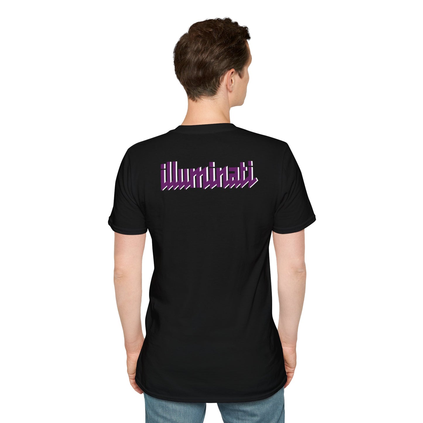 Illuminati - White/Amethyst Eye Logo Tee