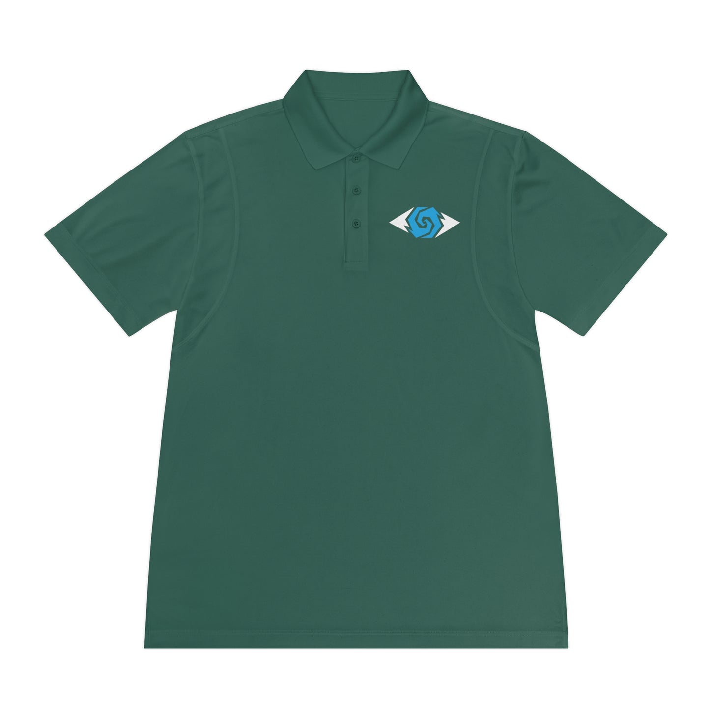 Illuminati -  White/Sapphire Eye Polo Shirt (Embroidery)