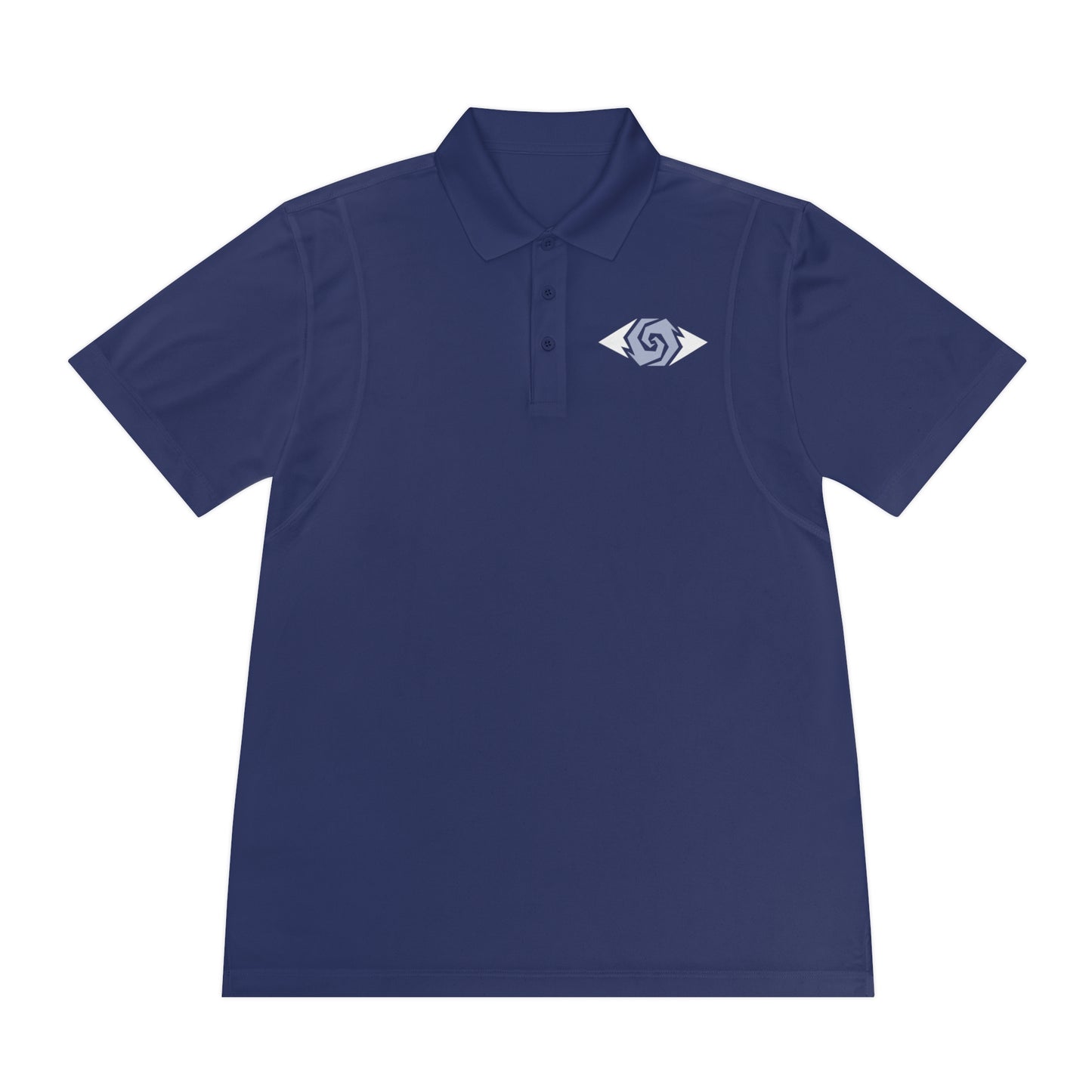 Illuminati -  White/Steel Polo Shirt (Embroidery)