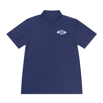 Illuminati -  White/Steel Polo Shirt (Embroidery)