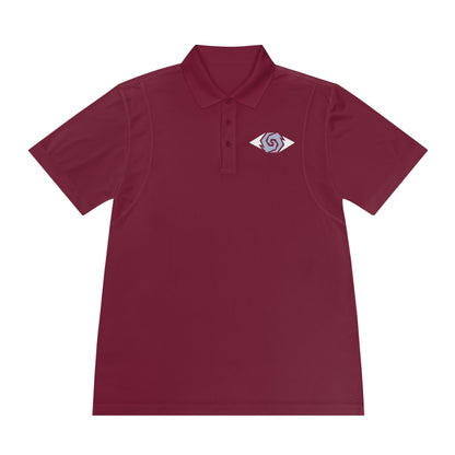 Illuminati -  White/Steel Polo Shirt (Embroidery)