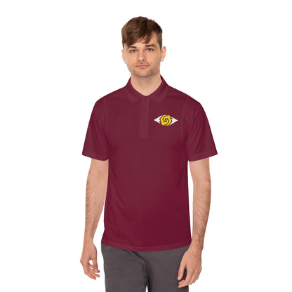 Illuminati -  White/Amber Eye Polo Shirt (Embroidery)