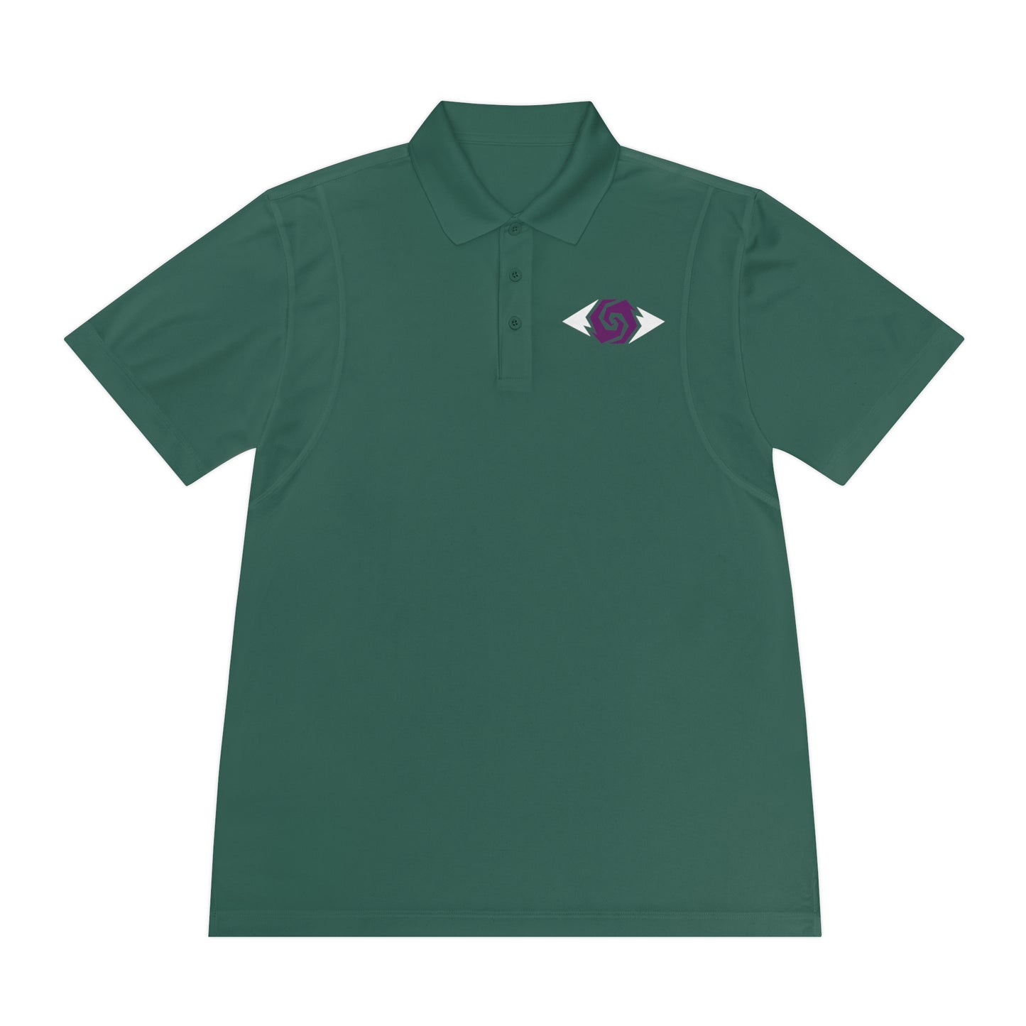Illuminati -  White/Amethyst Polo Shirt (Embroidery)