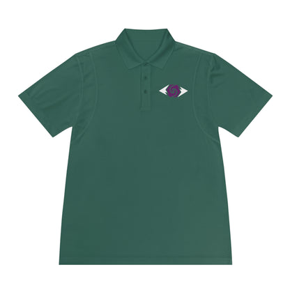 Illuminati -  White/Amethyst Polo Shirt (Embroidery)