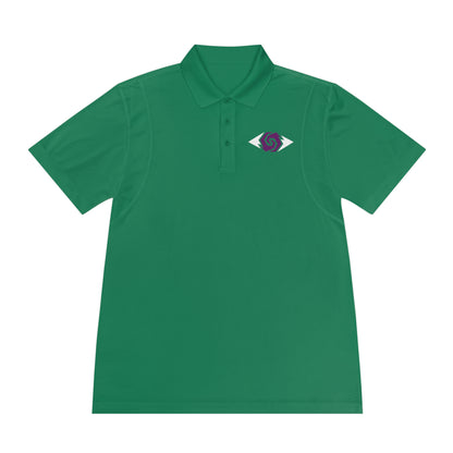 Illuminati -  White/Amethyst Polo Shirt (Embroidery)