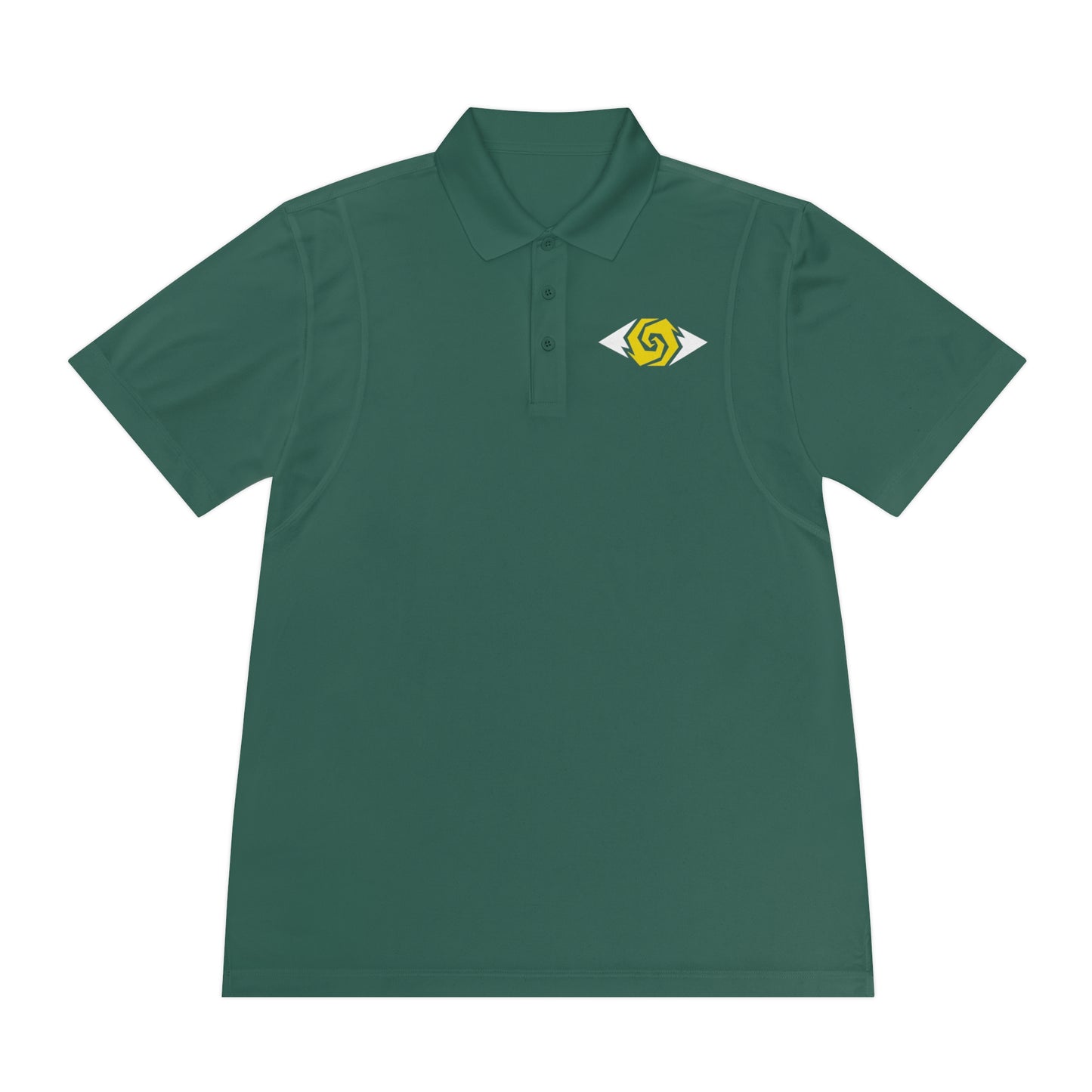 Illuminati -  White/Amber Eye Polo Shirt (Embroidery)