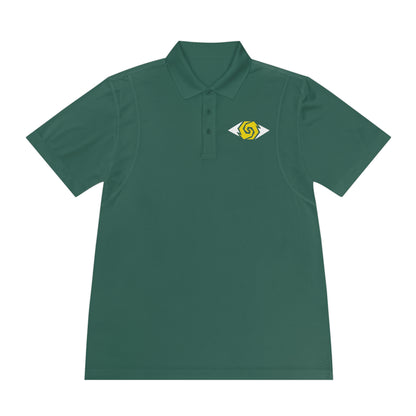 Illuminati -  White/Amber Eye Polo Shirt (Embroidery)