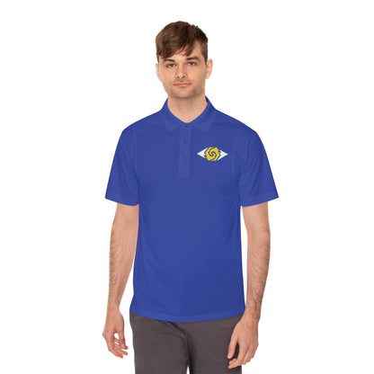 Illuminati -  White/Amber Eye Polo Shirt (Embroidery)