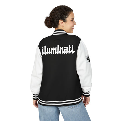 Unisex Letterman Jacket with Illuminati Design, Stylish Outerwear, Perfect for Casual Wear, Unique Gift for Fans, Trendy Streetwear