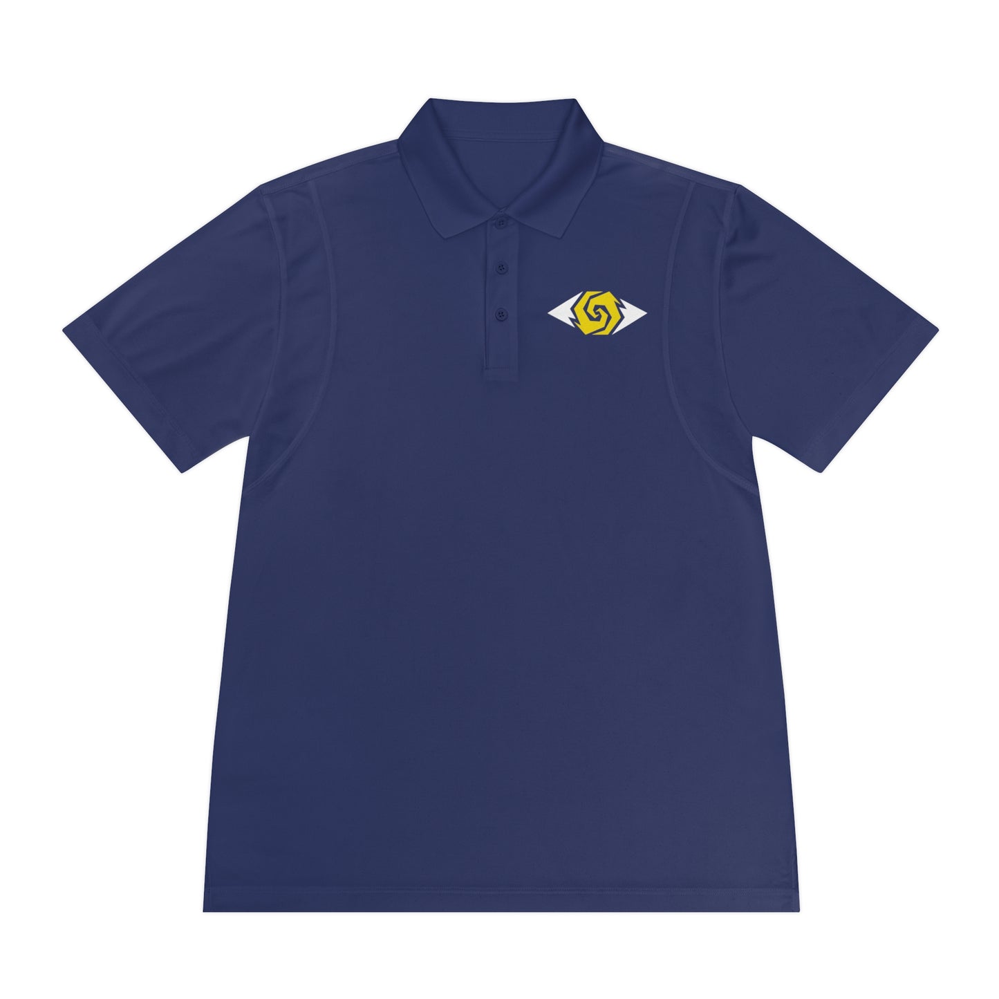 Illuminati -  White/Amber Eye Polo Shirt (Embroidery)