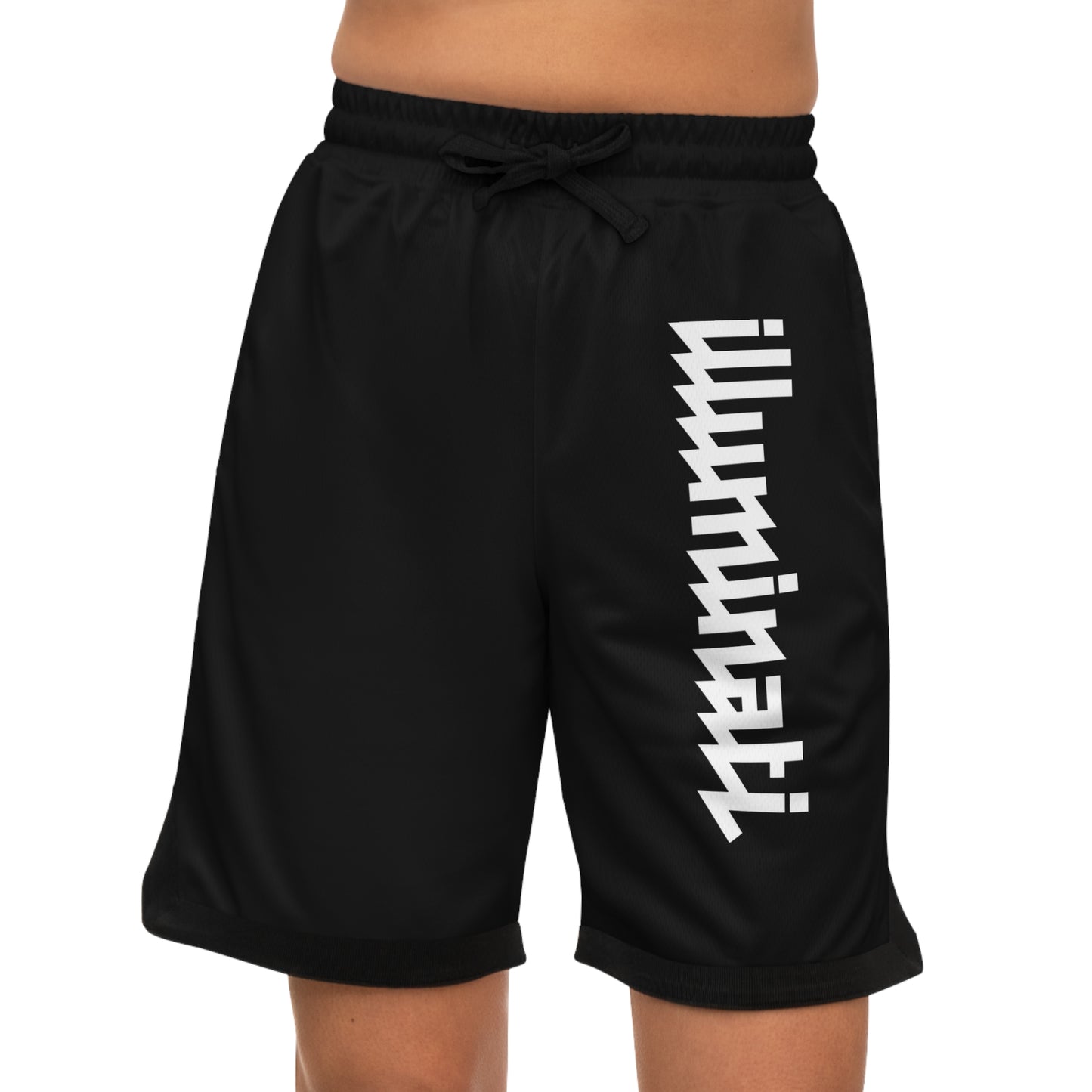 Illuminati -  Basketball Rib Shorts with Bold Graphic Design