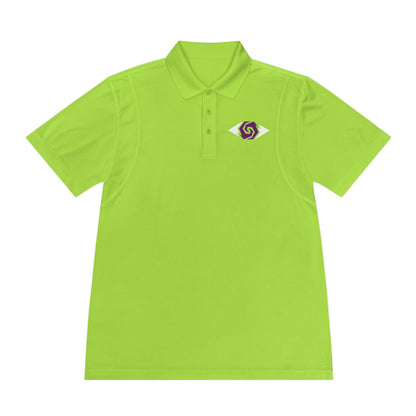Illuminati -  White/Amethyst Polo Shirt (Embroidery)