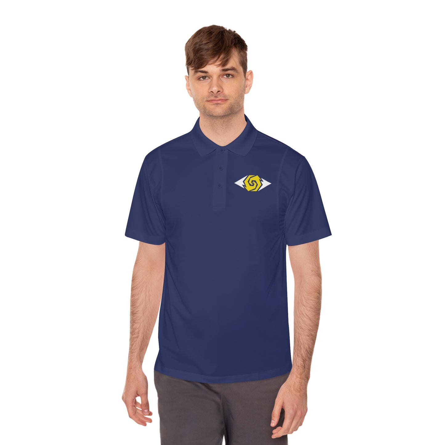 Illuminati -  White/Amber Eye Polo Shirt (Embroidery)