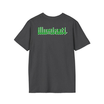 Illuminati - White/Emerald Eye Logo Tee