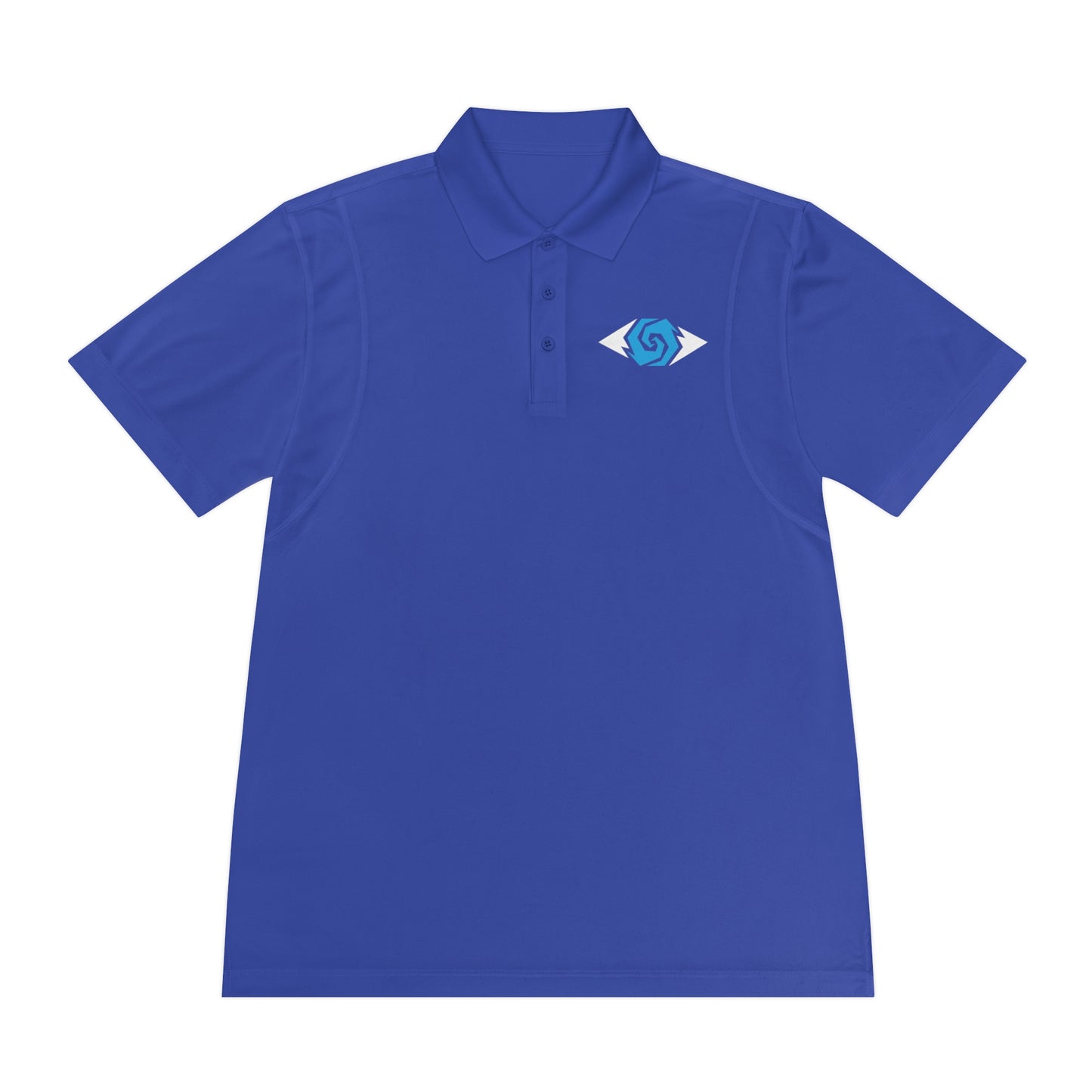 Illuminati -  White/Sapphire Eye Polo Shirt (Embroidery)