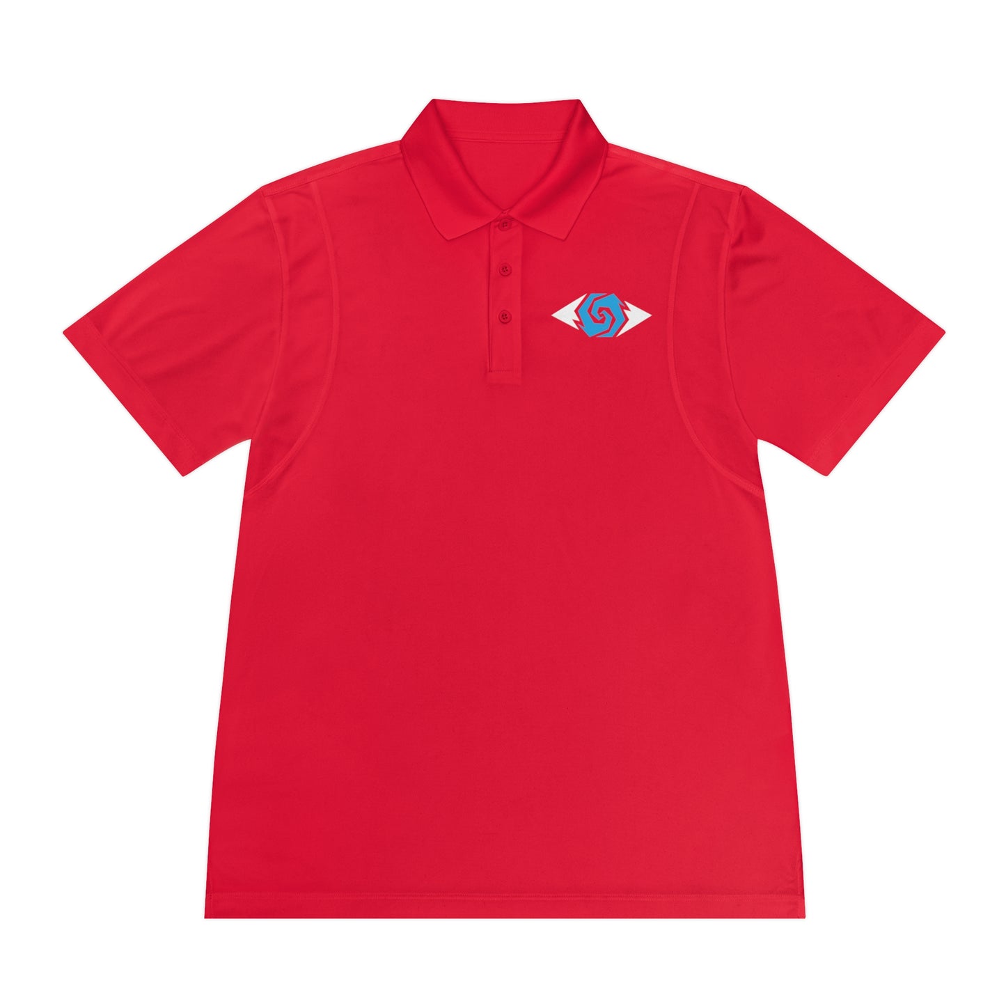 Illuminati -  White/Sapphire Eye Polo Shirt (Embroidery)