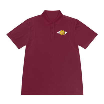 Illuminati -  White/Amber Eye Polo Shirt (Embroidery)