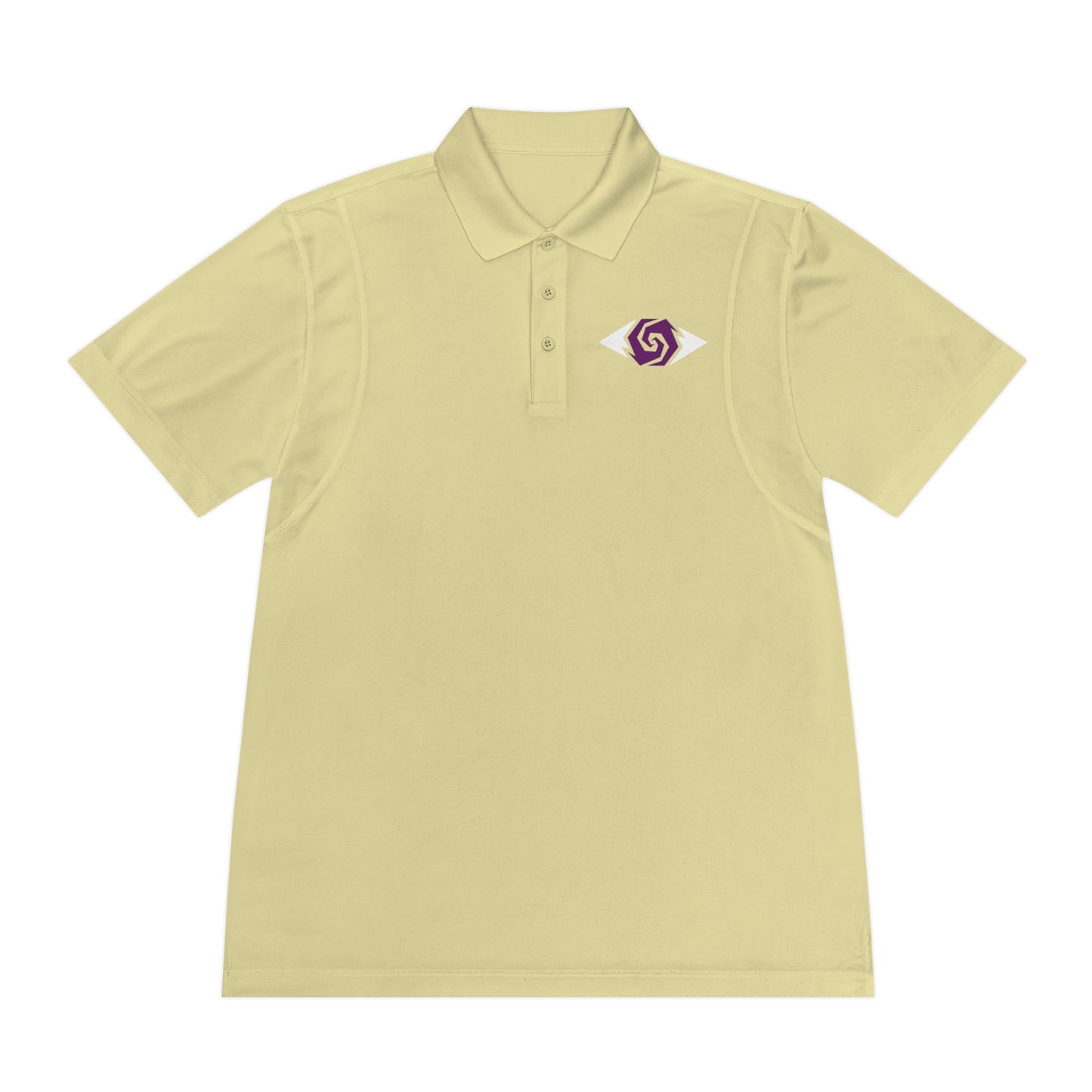 Illuminati -  White/Amethyst Polo Shirt (Embroidery)