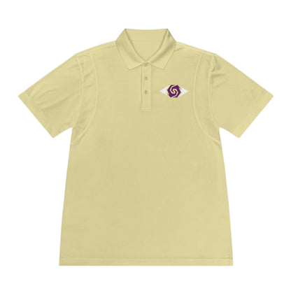 Illuminati -  White/Amethyst Polo Shirt (Embroidery)