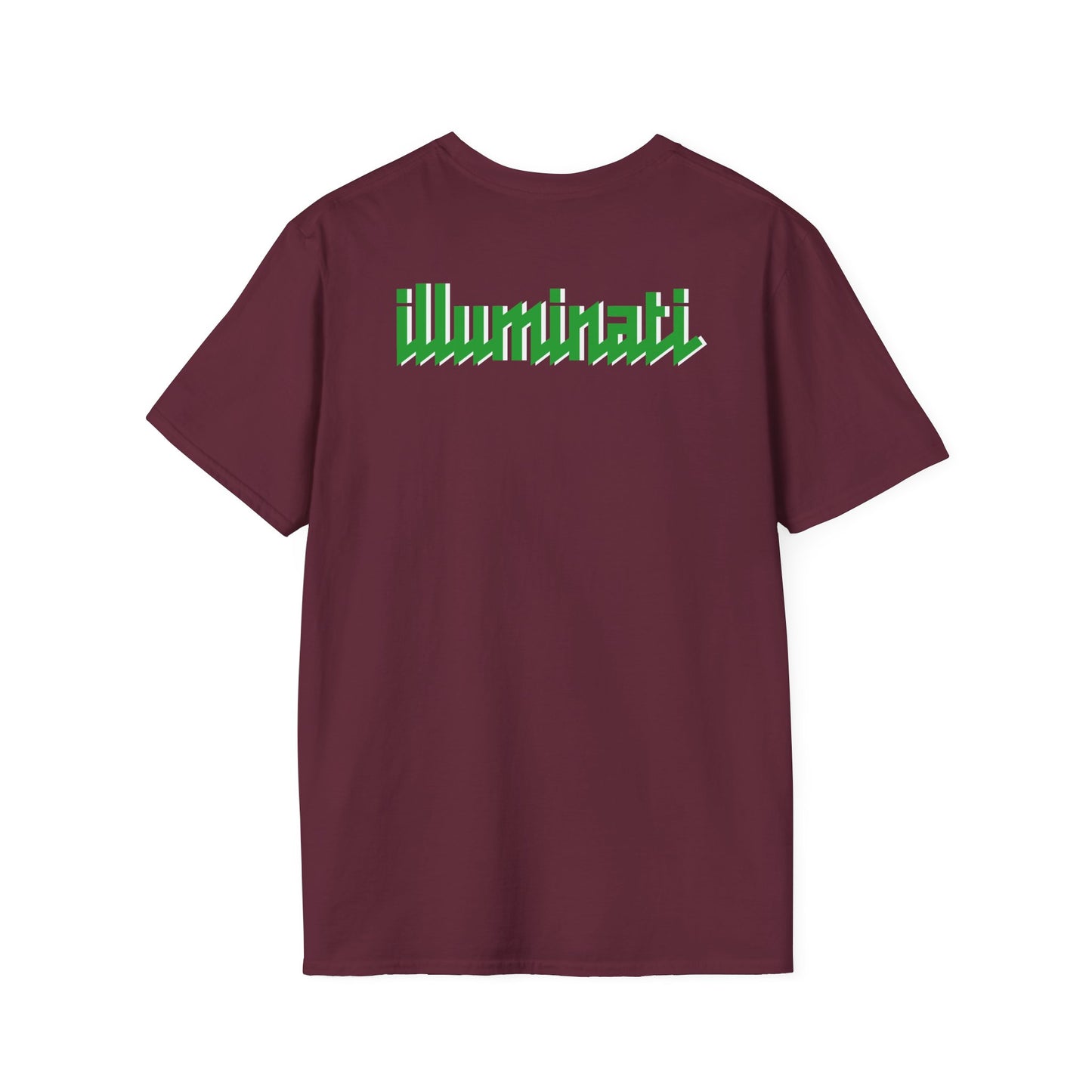 Illuminati - White/Emerald Eye Logo Tee