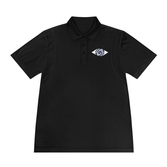 Illuminati -  White/Steel Polo Shirt (Embroidery)
