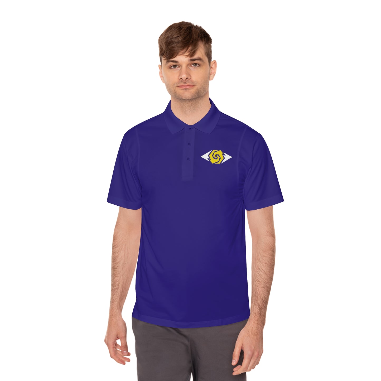Illuminati -  White/Amber Eye Polo Shirt (Embroidery)