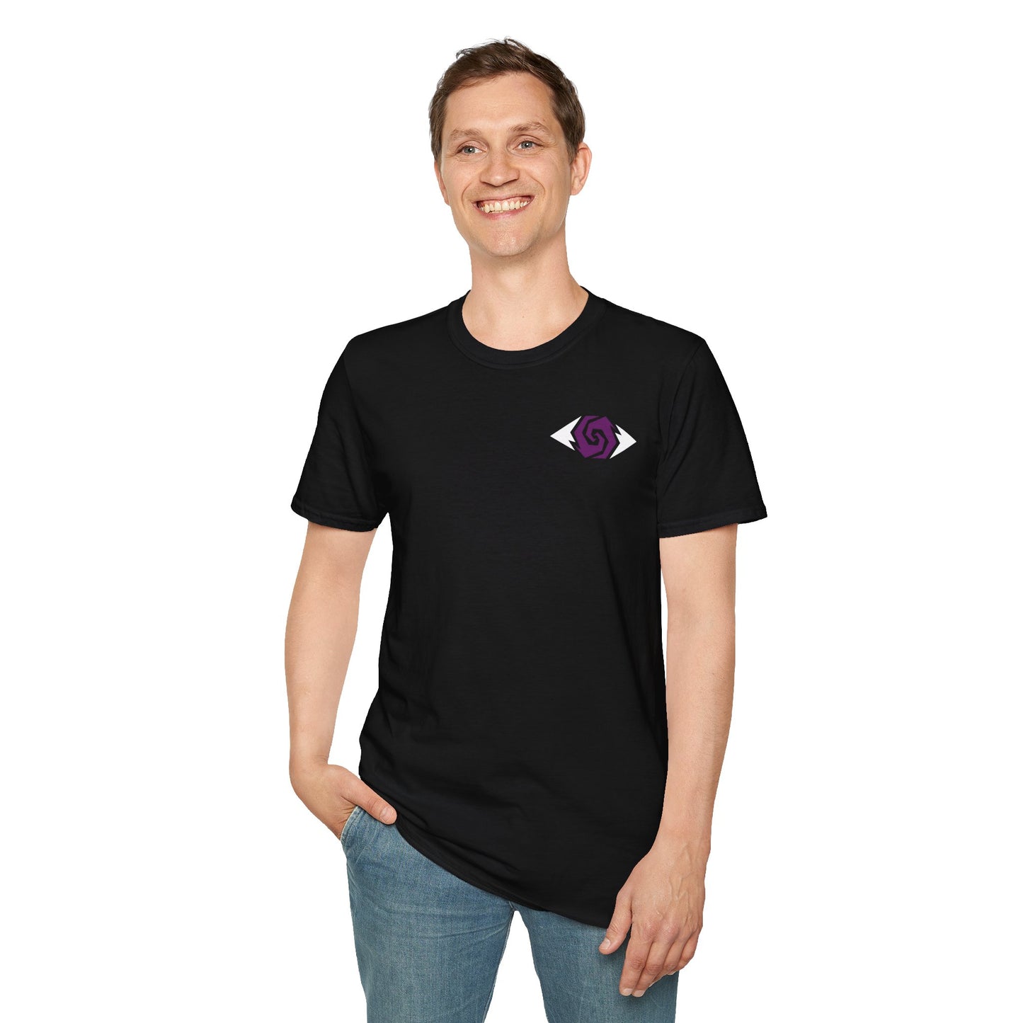 Illuminati - White/Amethyst Eye Logo Tee