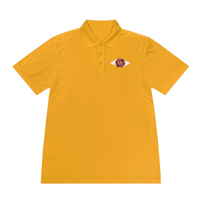 Illuminati -  White/Amethyst Polo Shirt (Embroidery)