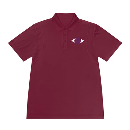 Illuminati -  White/Amethyst Polo Shirt (Embroidery)